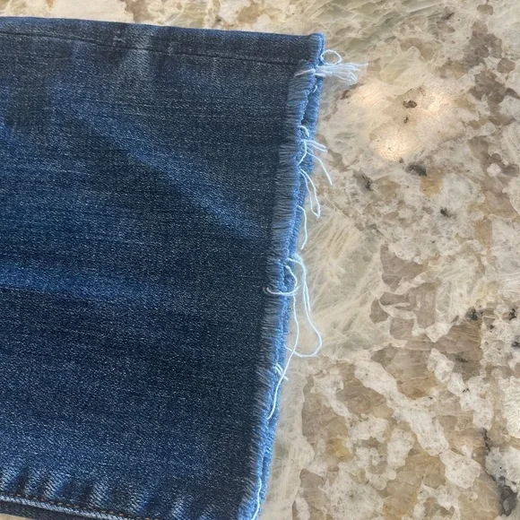 Judy Blue Wide Leg Raw Hem Blue Jeans Distressed Denim Los Angeles High End 26 - Picture 6 of 9